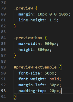 プレビューのCSSの画像